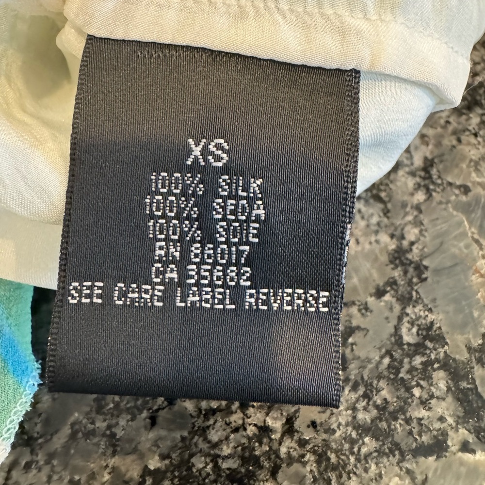 Bebe Blue Asymmetrical Skater Mini Skirt (and sweater) XS; silk Y2K - Picture 7 of 16
